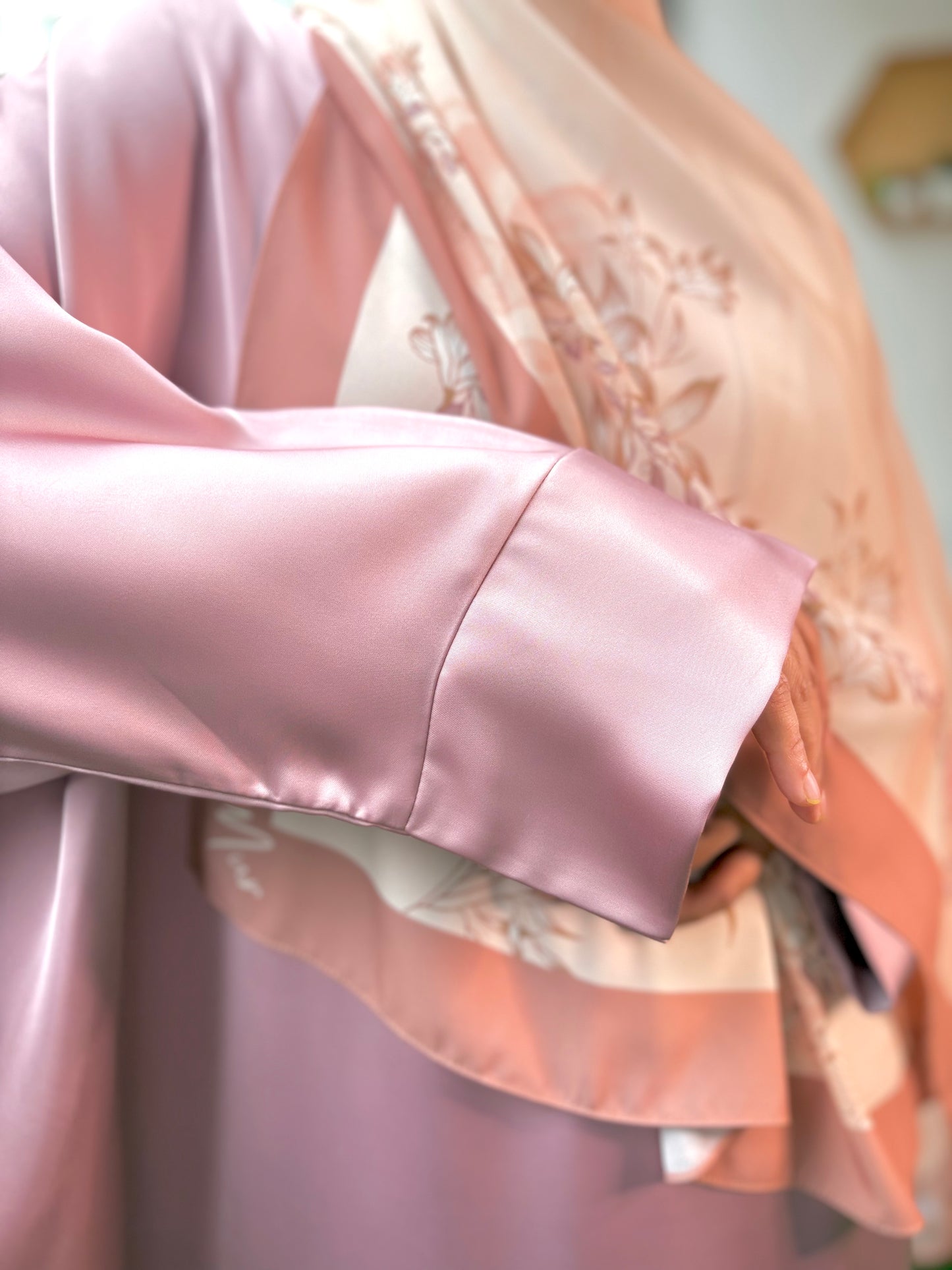 Satin Luxe Kaftan - Pink