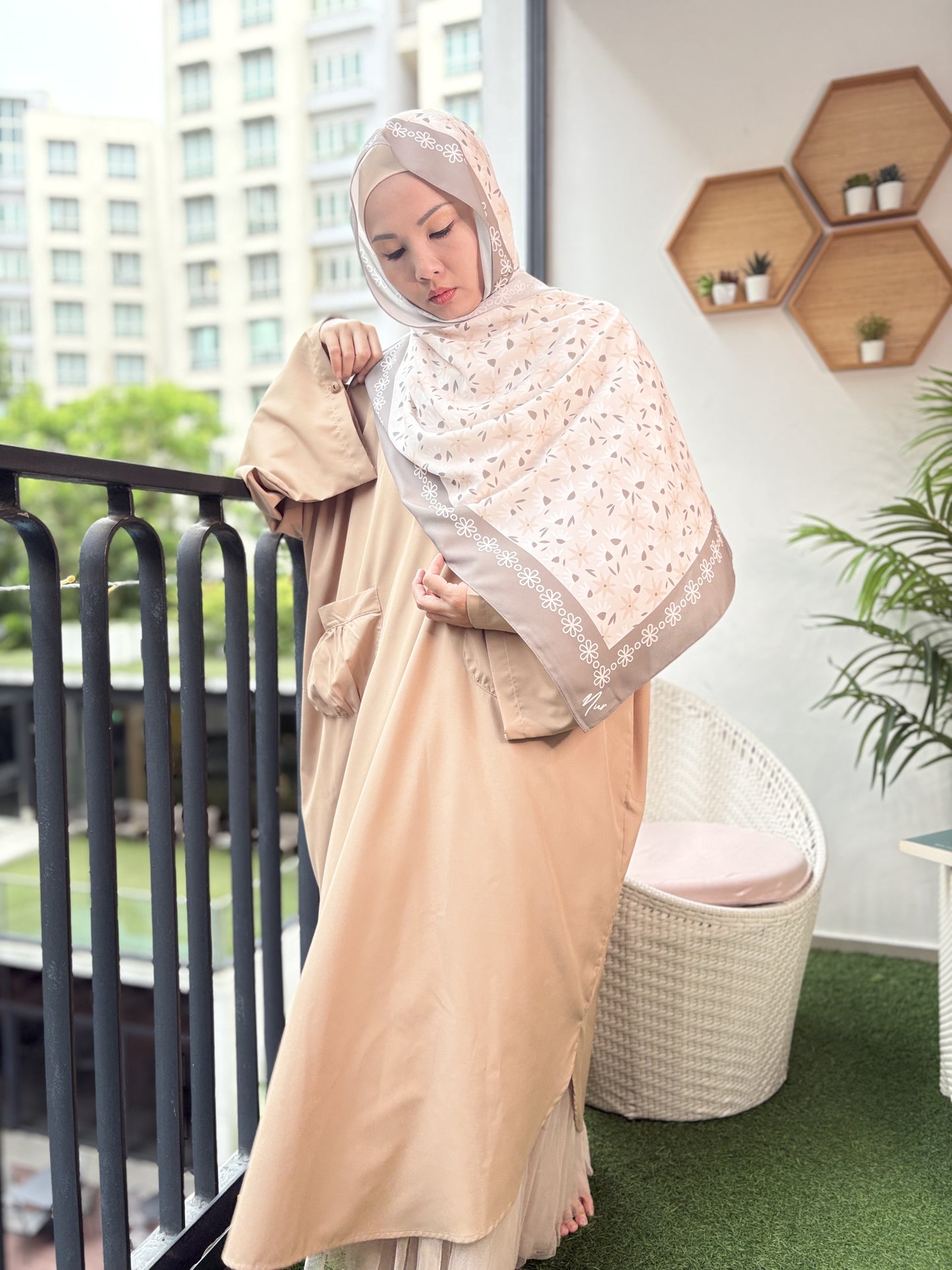 Garden Collection - Morning Dew 1.9M Premium Chiffon Shawl