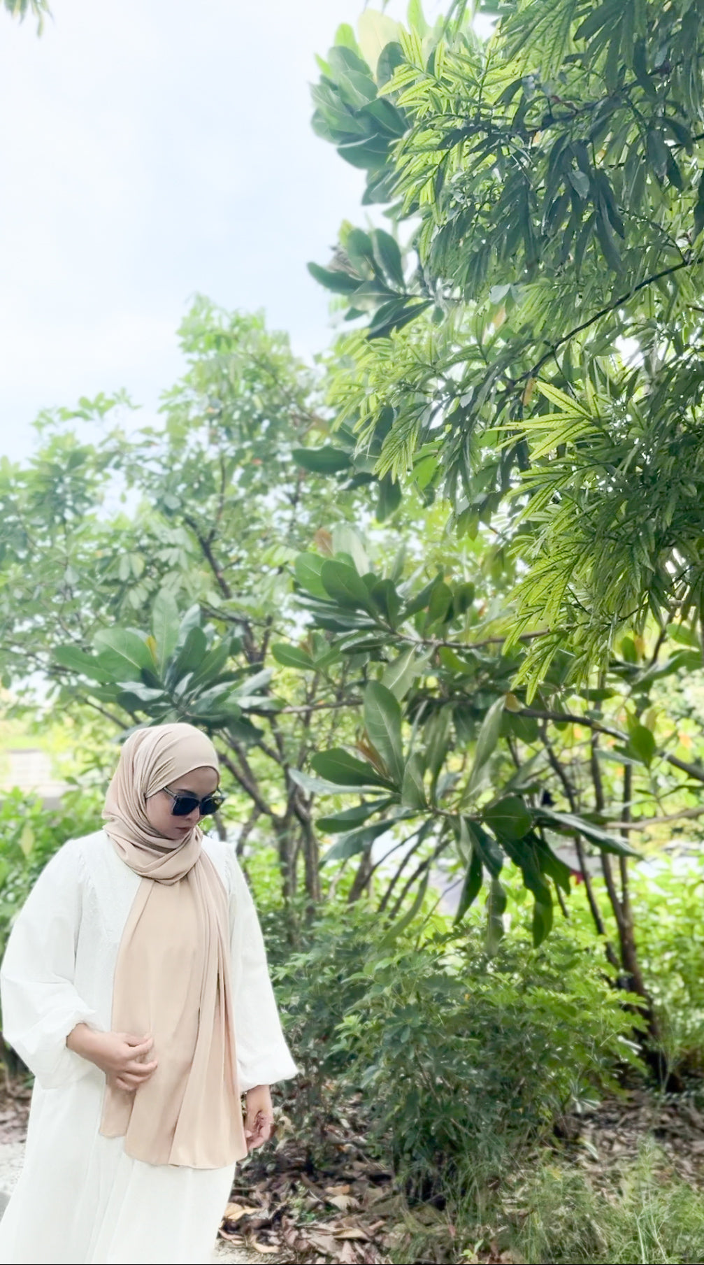 Chic Tie-Back Shawl in Nude