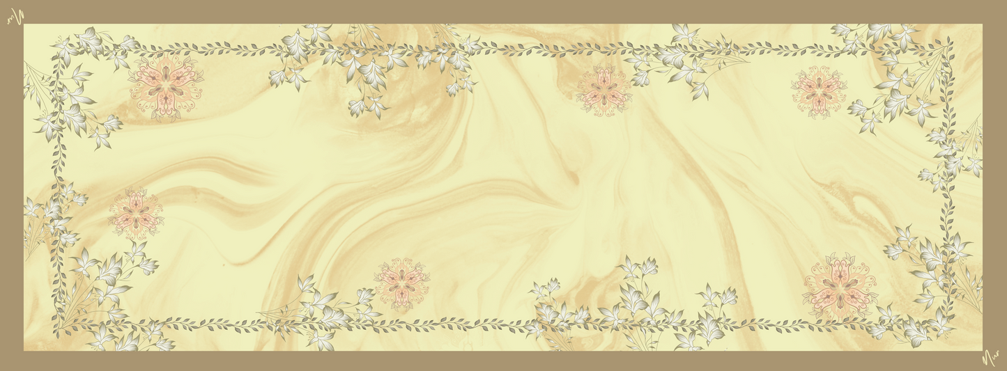 Enchanted Golden Hour 1.9M Shawl in Premium Chiffon